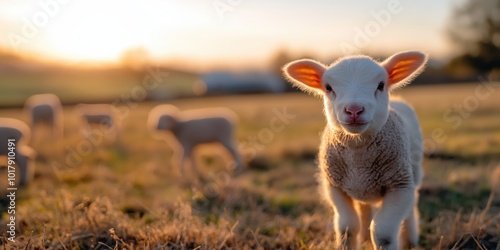 A rural scene in the Scottish Lowlands, where Texel lamb farming is integral to the local economy