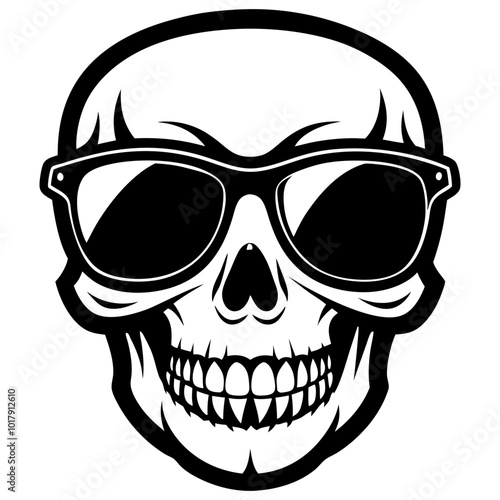 human-skull silhouette vector black