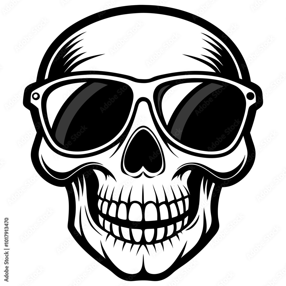 Fototapeta premium human-skull silhouette vector black