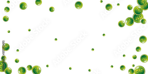 Vitamin Q10 round capsules scattered randomly.