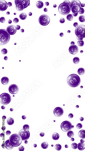 Vitamin D3 round capsules.