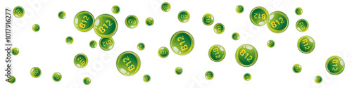 Vitamin B12 messy round pills.