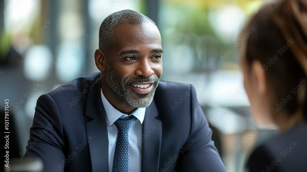 Professional Businessman Engaging in Conversation Professional Businessman Engaging in Conversation