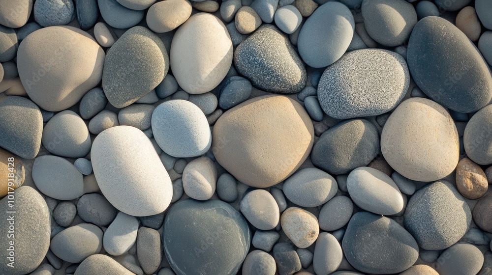Smooth Pebbles on the Beach Smooth Pebbles on the Beach