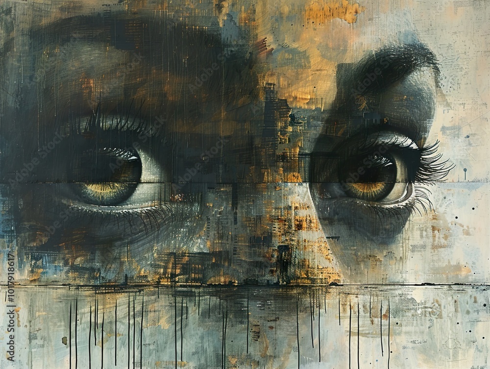 Intense Gaze: A Close-Up Portrait of the Human Eye Intense Gaze: A Close-Up Portrait of the Human Eye