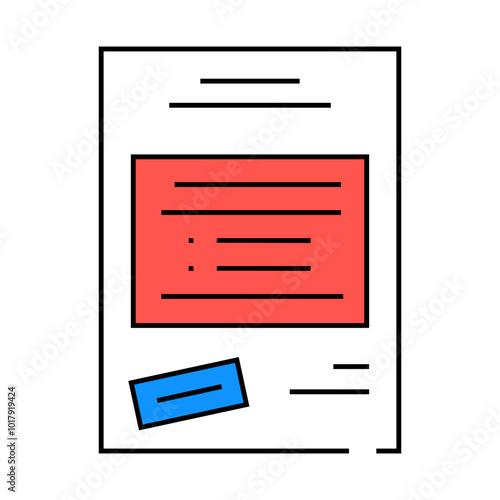press release news media line icon vector. press release news media sign. isolated symbol illustration