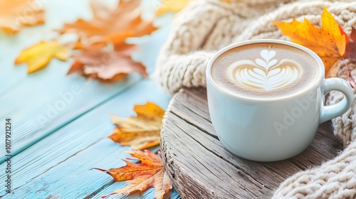 Autumn Latte Coffee Cozy