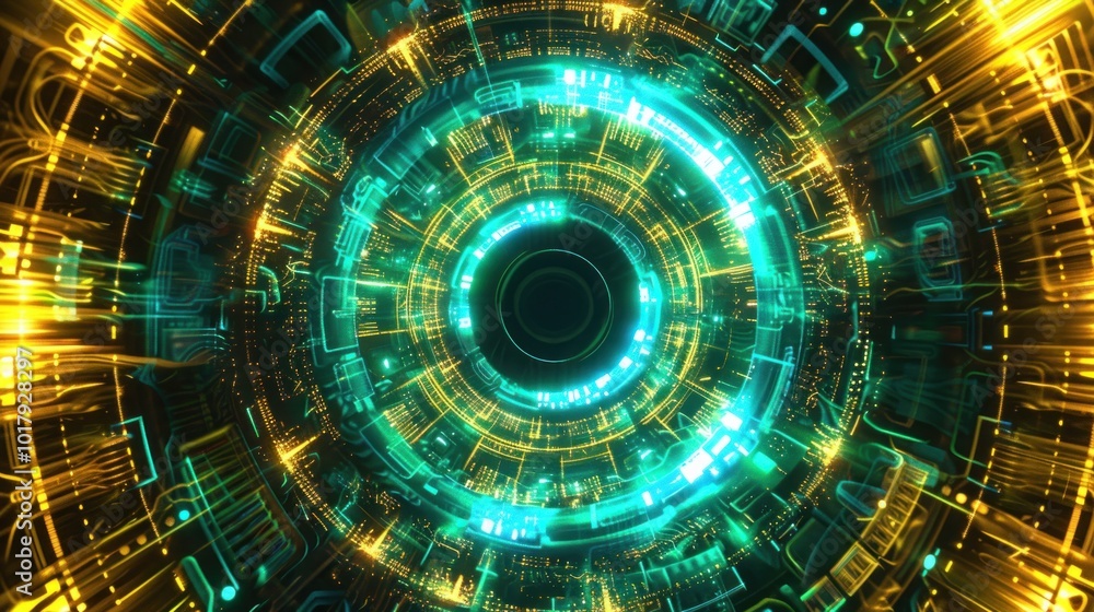 Abstract Futuristic Digital Tunnel Abstract Futuristic Digital Tunnel