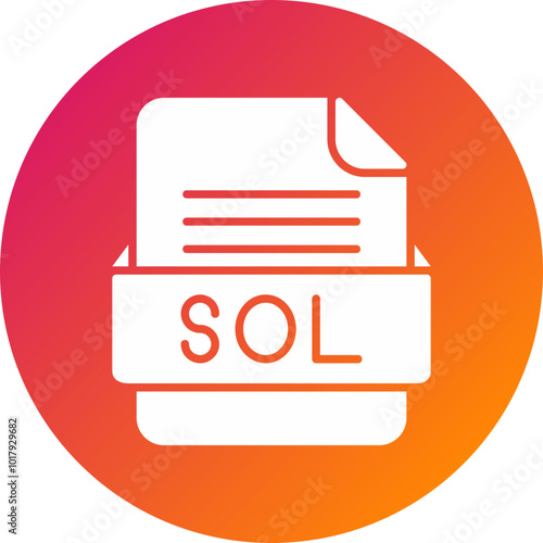 SOL File Format Vector Icon Design