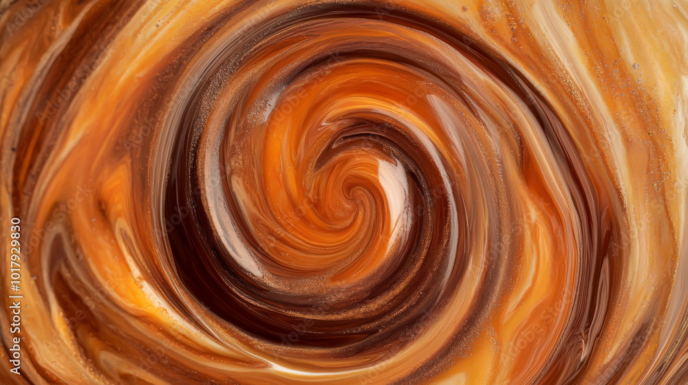 Swirl of caramel and chocolate textures Swirl of caramel and chocolate textures