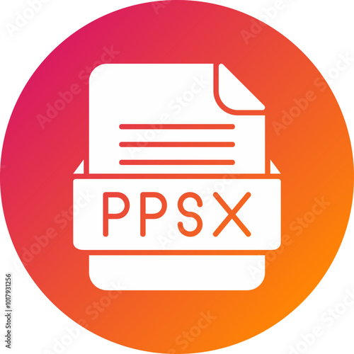 PPSX File Format Vector Icon Design