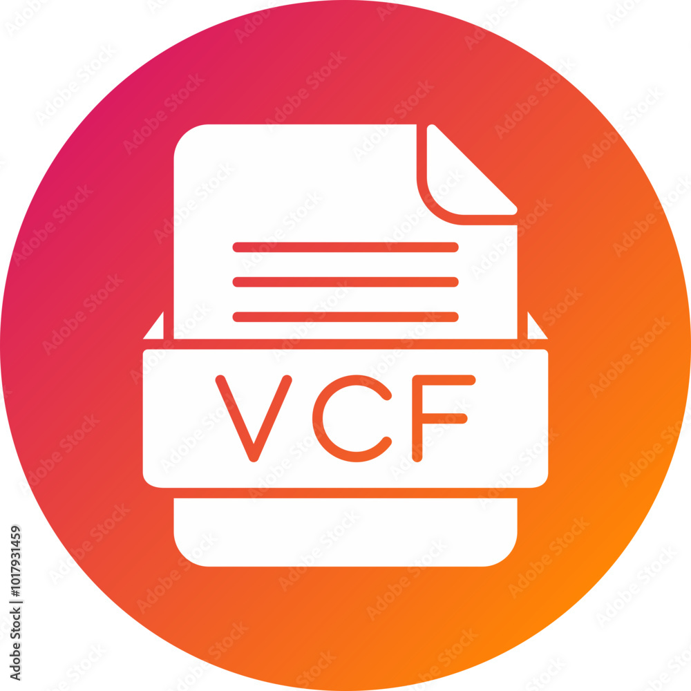 VCF File Format Vector Icon Design VCF File Format Vector Icon Design
