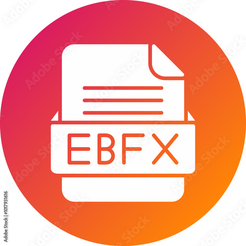 EBFX File Format Vector Icon Design