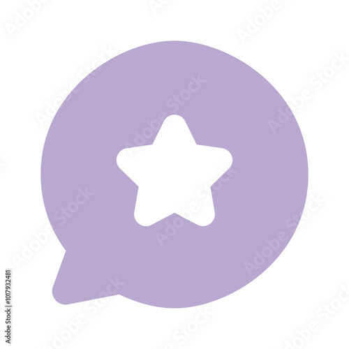 A star inside a chat bubble, symbolizing favorites, ratings, or achievements.