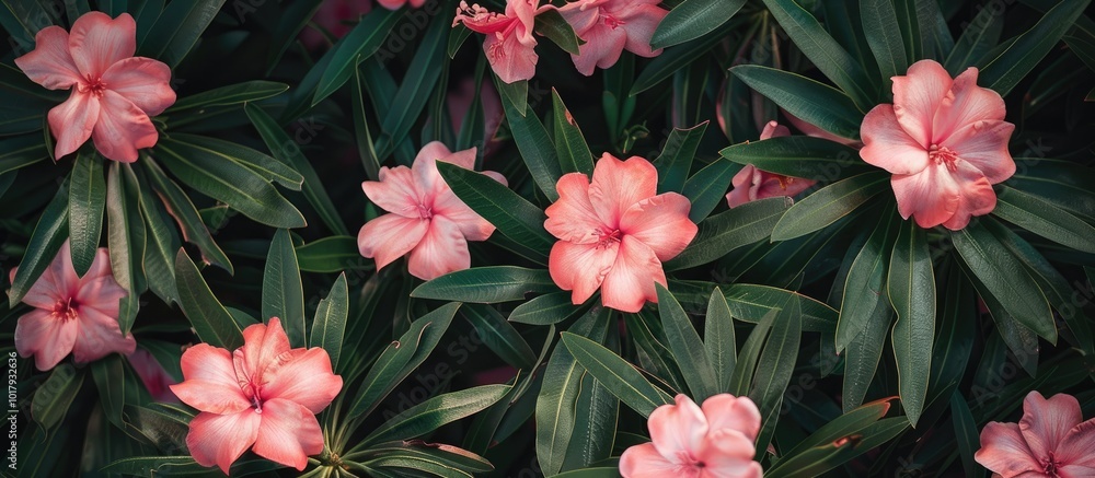 Pink Nerium Oleander Flower Clusters Pink Nerium Oleander Flower Clusters