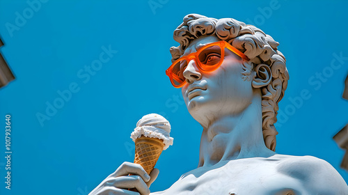 David with Sunglasses and Ice Cream. photo