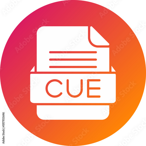 CUE File Format Vector Icon Design