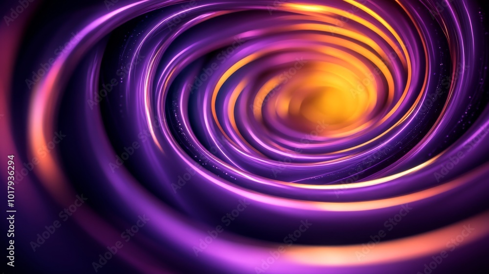 A striking vortex of intertwined purple and orange ribbons twisting inwards, creating a mesmerizing optical illusion and showcasing vibrant energy and creativity. A striking vortex of intertwined purple and orange ribbons twisting inwards, creating a mesmerizing optical illusion and showcasing vibrant energy and creativity.