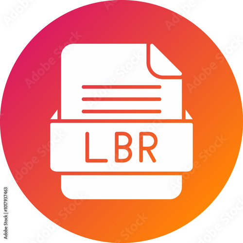 LBR File Format Vector Icon Design