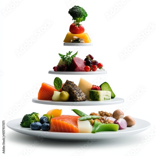 DHA-rich diet food pyramid photo