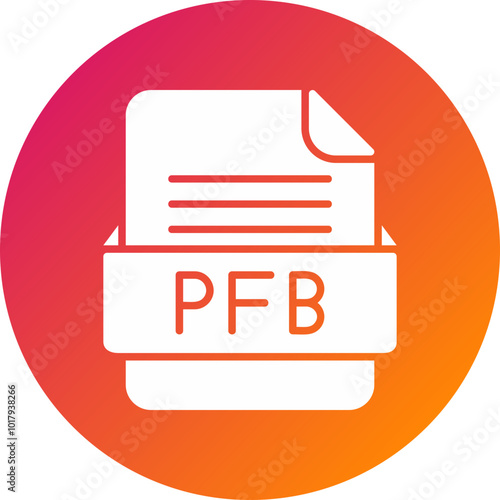 PFB File Format Vector Icon Design