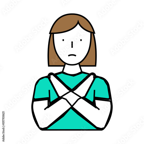 food rejecting line icon vector. food rejecting sign. isolated symbol illustration