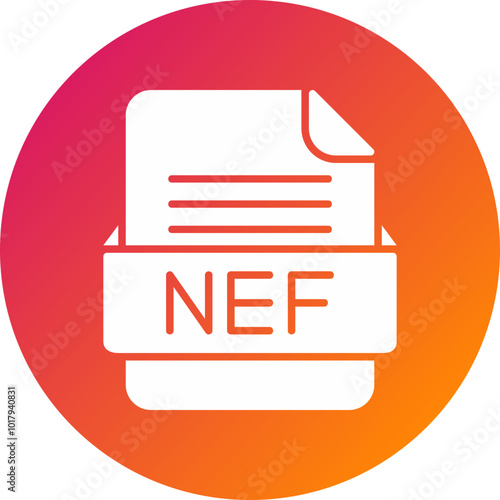 NEF File Format Vector Icon Design