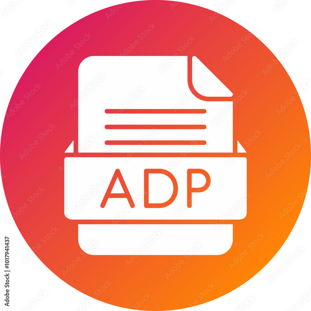 ADP File Format Vector Icon Design ADP File Format Vector Icon Design