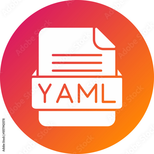 YAML File Format Vector Icon Design photo