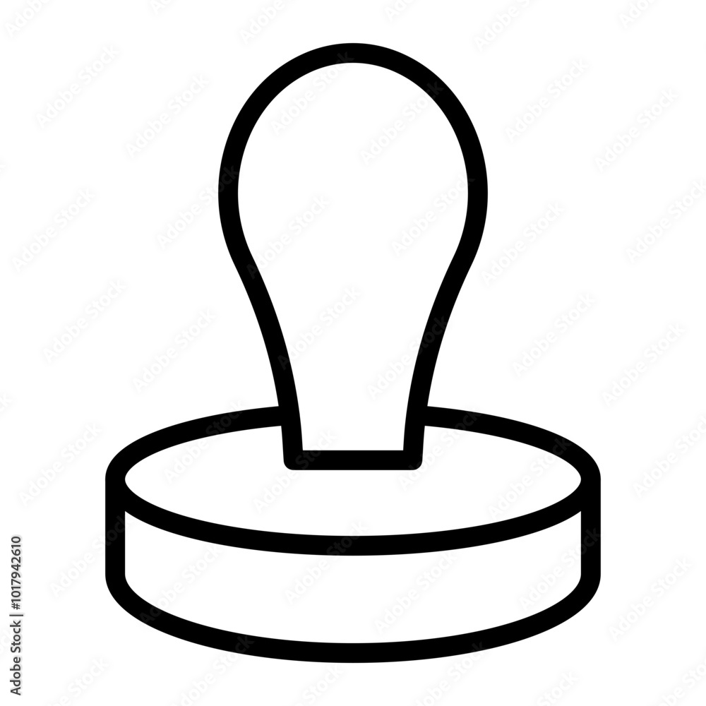 Stamp Vector Line Icon Design Stamp Vector Line Icon Design