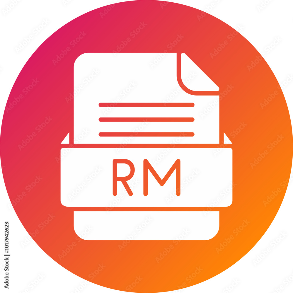 RM File Format Vector Icon Design RM File Format Vector Icon Design