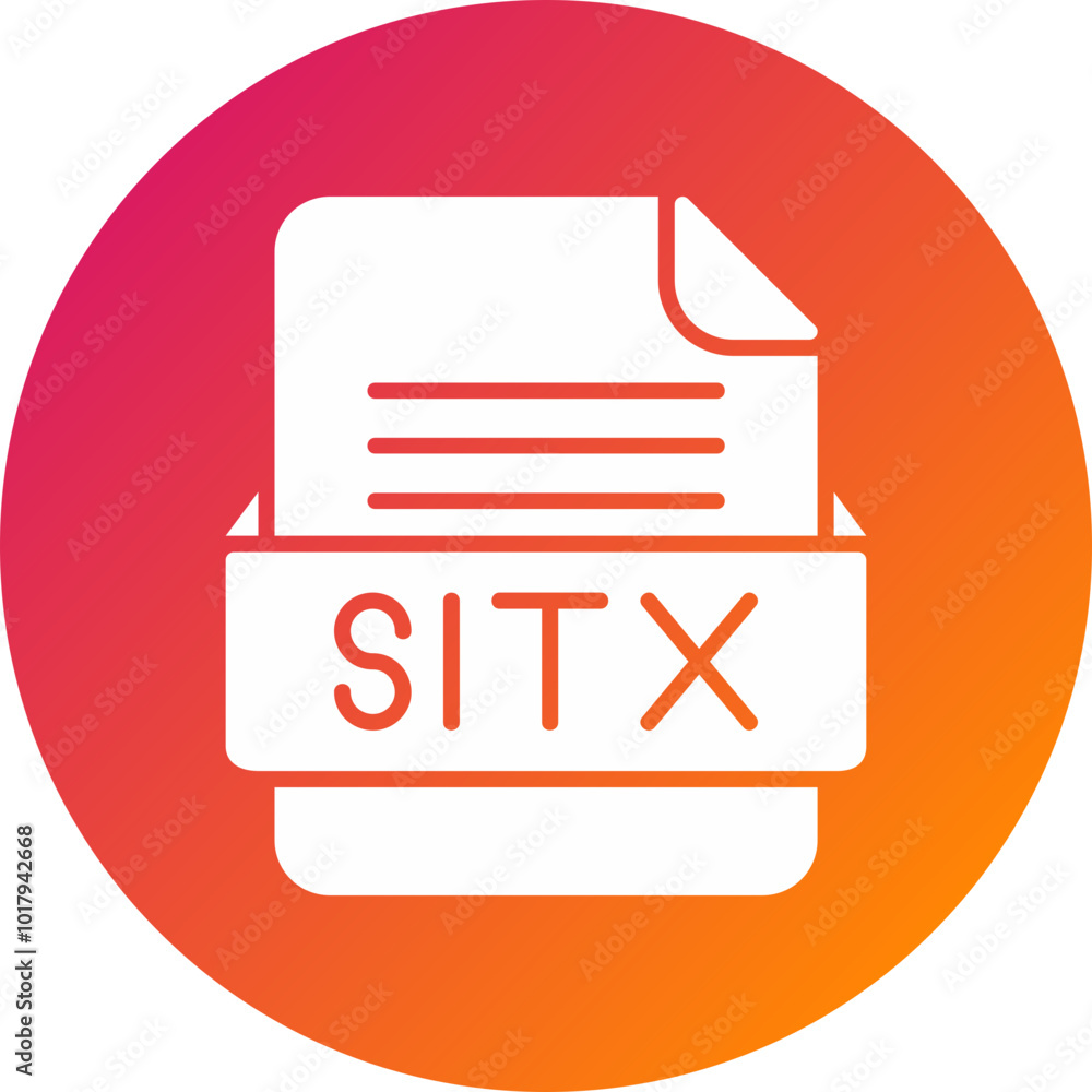 SITX File Format Vector Icon Design SITX File Format Vector Icon Design