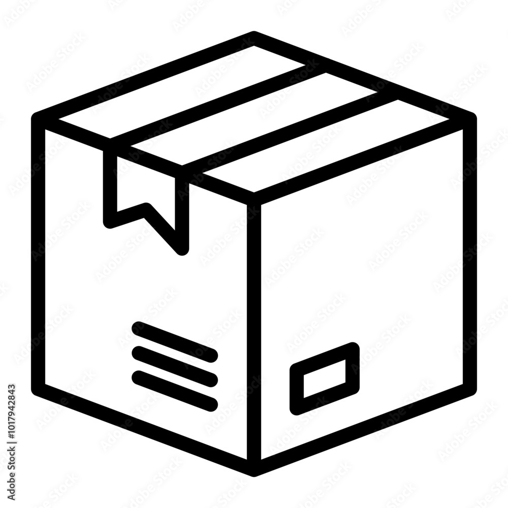 Parcel Vector Line Icon Design Parcel Vector Line Icon Design