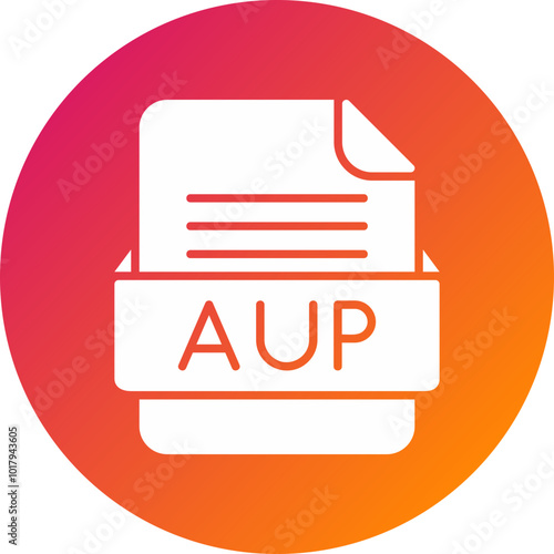 AUP File Format Vector Icon Design