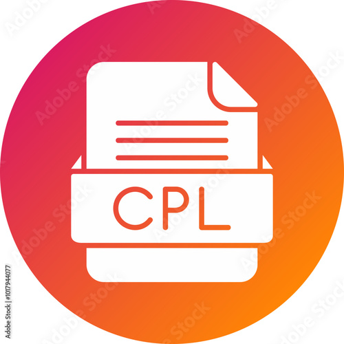 CPL File Format Vector Icon Design