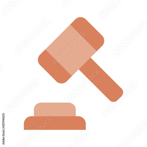 A judge gavel representing law, decisions, or authority vector