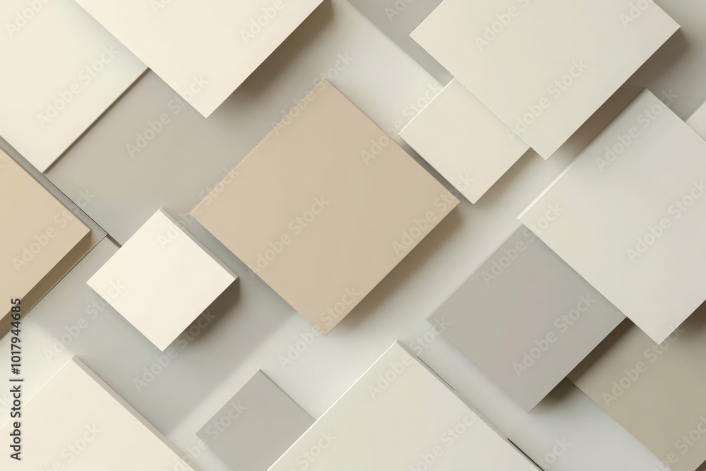 Simple overlapping squares in neutral tones, minimalist, modern wallpaper, seamless and sleek Simple overlapping squares in neutral tones, minimalist, modern wallpaper, seamless and sleek