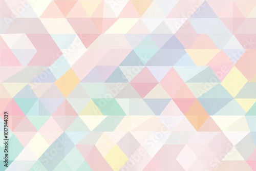 Simple triangle grid, soft pastel colors, minimalist and modern design, seamless repetition