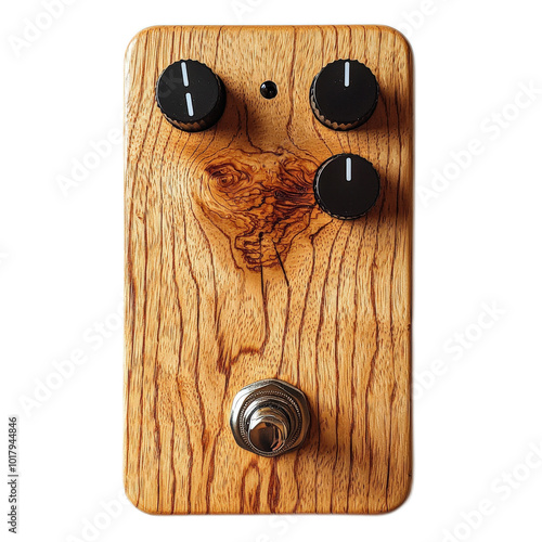 Wooden Pedalboard with Knobs and Switch photo