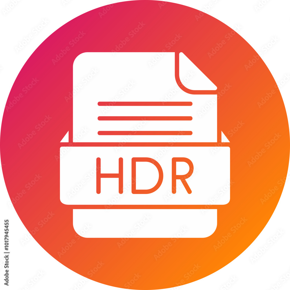 HDR File Format Vector Icon Design HDR File Format Vector Icon Design