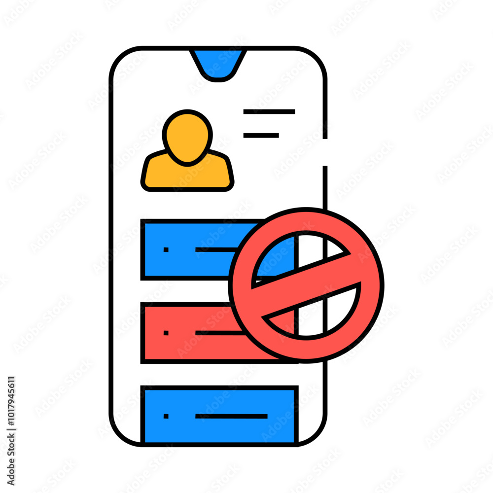 file deny line icon vector. file deny sign. isolated symbol illustration file deny line icon vector. file deny sign. isolated symbol illustration
