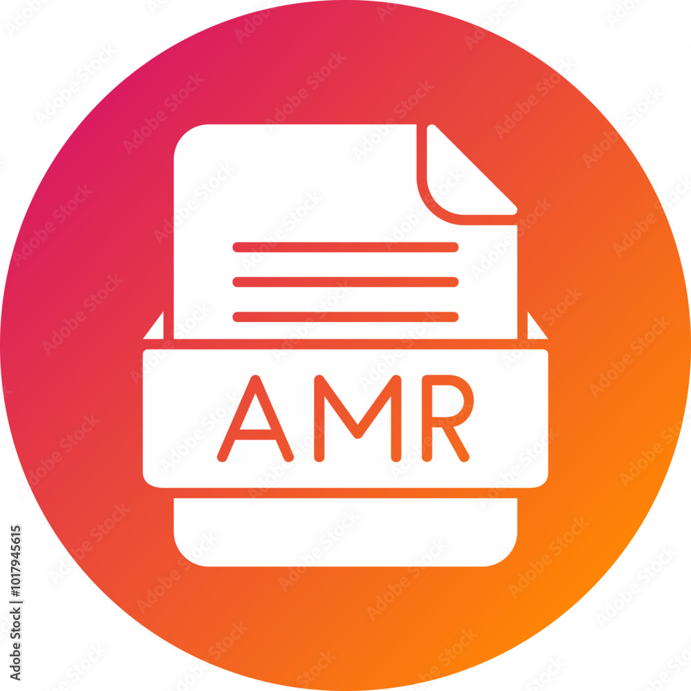 AMR File Format Vector Icon Design AMR File Format Vector Icon Design