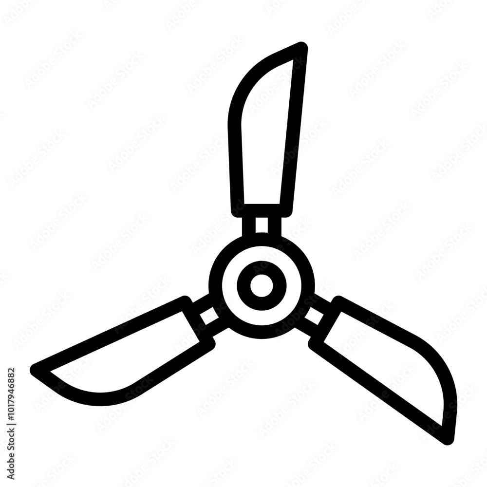 Ceiling Fan Vector Line Icon Design Ceiling Fan Vector Line Icon Design