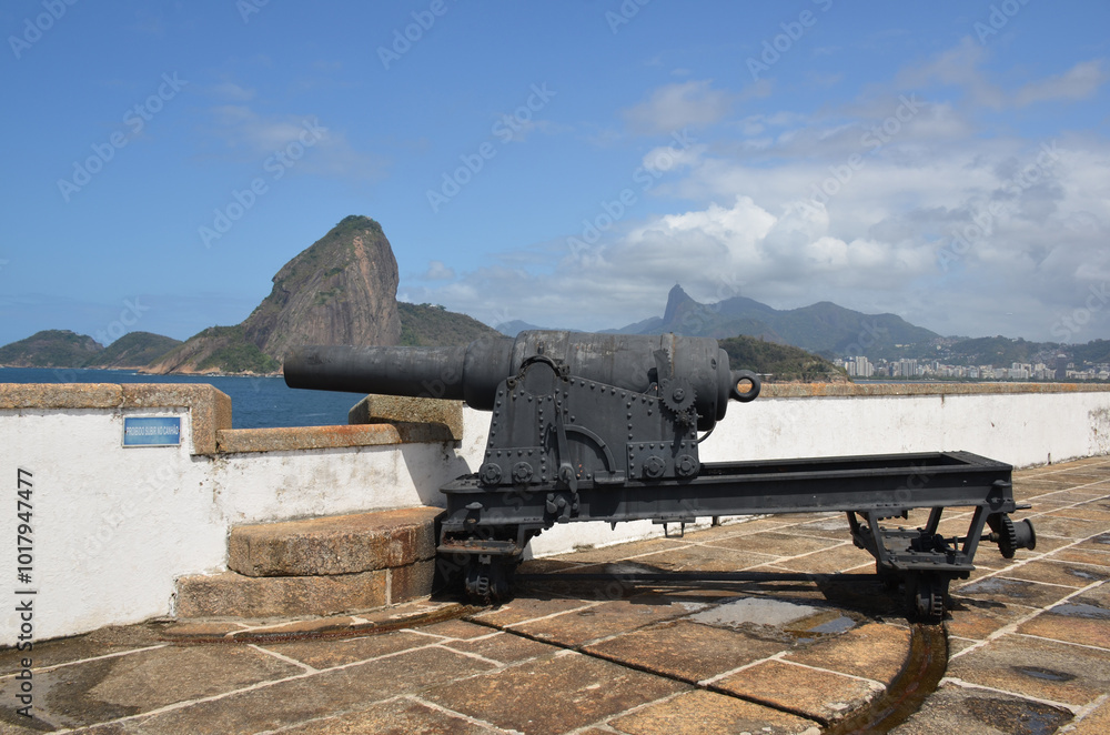 Detail of the old artillery cannon of the Santa Cruz da Barra Fortress, Niteroi, Rio de Janeiro
Detail of the old artillery cannon of the Santa Cruz da Barra Fortress, Niteroi, Rio de Janeiro