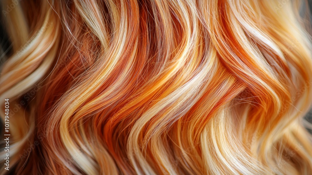 A close-up view showcasing the vibrant hues of orange and blonde flowing hair, beautifully textured with natural highlights for an eye-catching appearance. A close-up view showcasing the vibrant hues of orange and blonde flowing hair, beautifully textured with natural highlights for an eye-catching appearance.