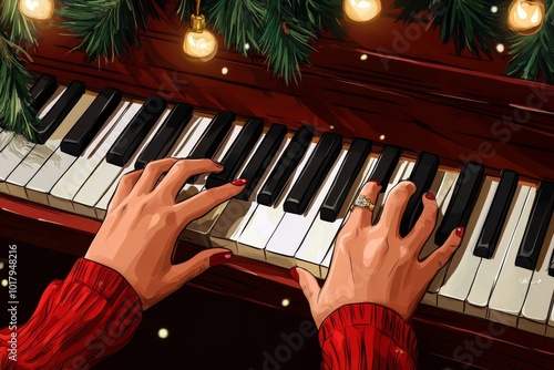 Festive Fingers on the Piano photo