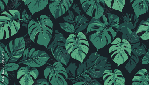 Lush Tropical Leaf Pattern