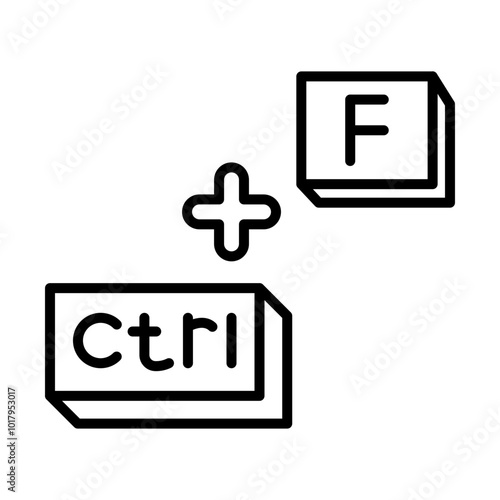 Shortcut Keys line icon