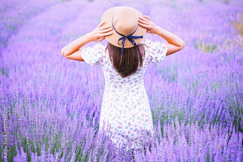 woman in lavender field