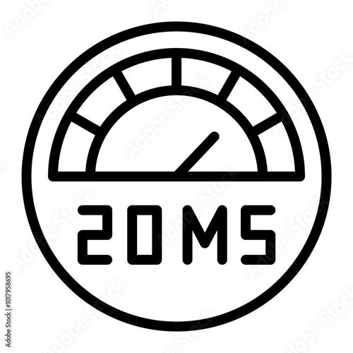 Latency Vector Line Icon Design